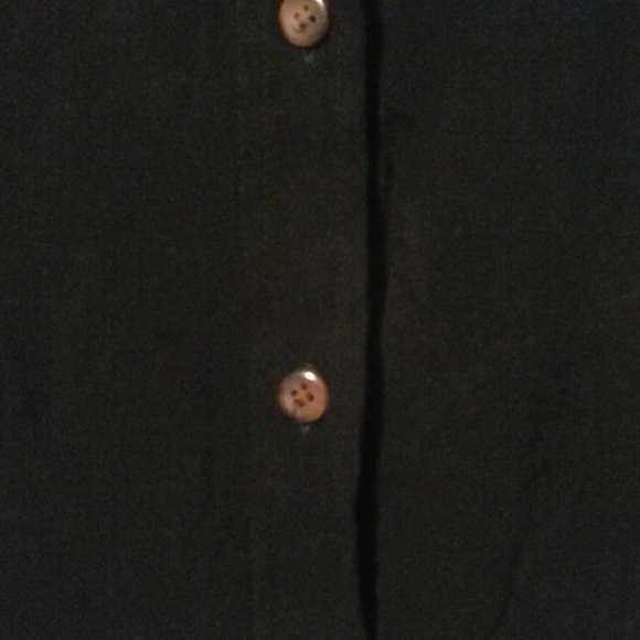 *WHITE STAG BLACK SOFT VELVET LONG SLEEVE SHIRT - Picture 5 of 6